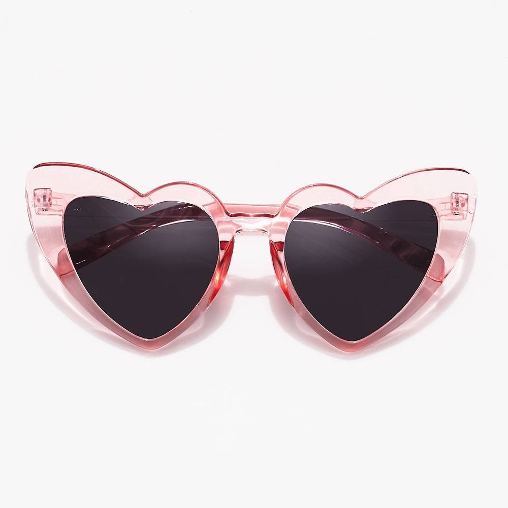 PAPER SOURCE Clear Pink Retro Heart Sunglasses
